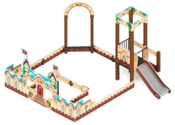 Песочный дворик с горкой Королевство (Замок) - ИО 6.15.01-01 H=750, фото 4