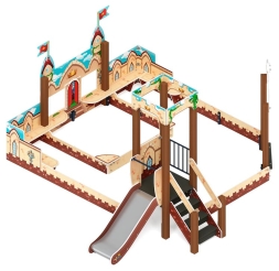 Песочный дворик с горкой Королевство (Замок) - ИО 6.15.01-01 H=750, фото 1