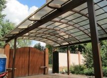 Арочный навес из поликарбоната