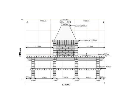 Печь Аристократ 710 Прямоугольный кирпич микс коричневого с желтым, фото 5