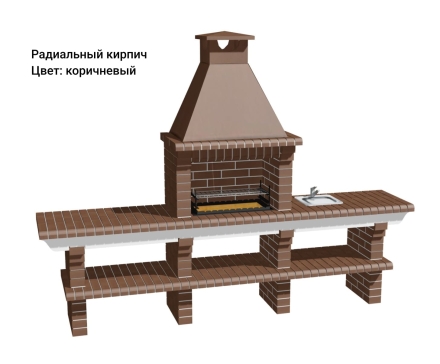 Печь Аристократ 710 Прямоугольный кирпич микс коричневого с желтым, фото 9