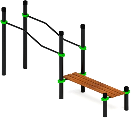 Воркаут ЛОВ 108 зеленый ВТ 102.23-02, фото 2