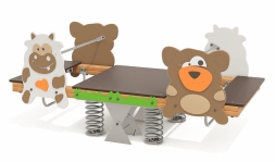 Качели-балансир Н24.04601 двойные на пружине для детской площадки, фото 1 Качели-балансир Н24.04601 двойные на пружине для детской площадки, фото 1