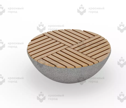 Скамья «Чаша» на бетонном основании, фото 1