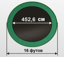 ARLAND Батут премиум 16FT с внутренней страховочной сеткой и лестницей (Dark green) ARLAND Батут премиум 16FT с внутренней страховочной сеткой и лестницей (Dark green)