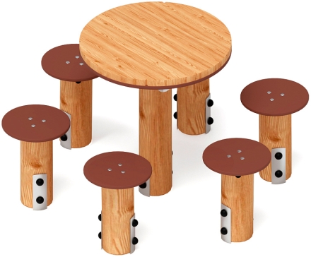 Столик взрослый (лиственница) МФ 32.01.05-Л.И1, фото 3