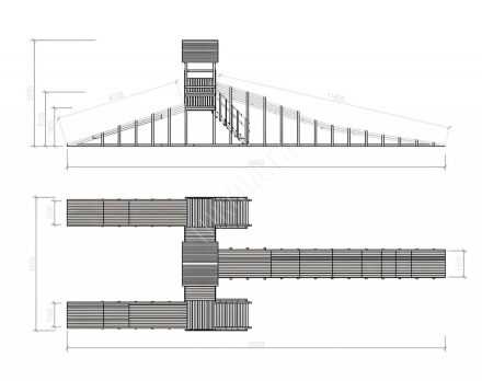 Зимняя горка TORUDA Север wood-11 (скат 11.8 м), фото 4