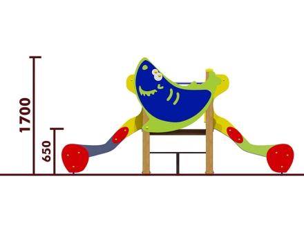 Горка двойная Акула 08204 для детской площадки, фото 2