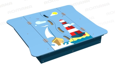 Песочница Romana 057.36.00 с крышкой для детской площадки, фото 4