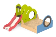 Игровой модуль Romana 115.54.00 с песочницей и горкой для детской площадки