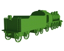 Топиари Паровоз, зеленый - газон Deluxe