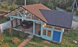 Навес для автомобилей с хозблоком СТАРВИЛЬ Несущий каркас, фото 3