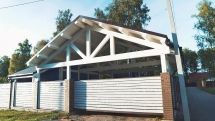 Навес для автомобилей с хозблоком СТАРВИЛЬ Несущий каркас