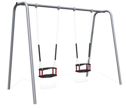 Качели двойные со спинкой Romana 108.58.00-01 для детской площадки, фото 2