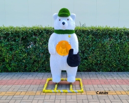 Топиари медведь-контейнер, Композиция из 4-х фигур - газон Eco, фото 6