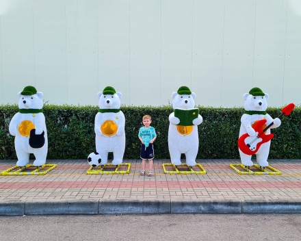 Топиари медведь-контейнер, Композиция из 4-х фигур - газон Eco, фото 1