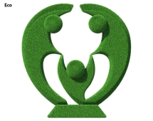 Топиари стела Семья, в кругу своих - газон Deluxe Green