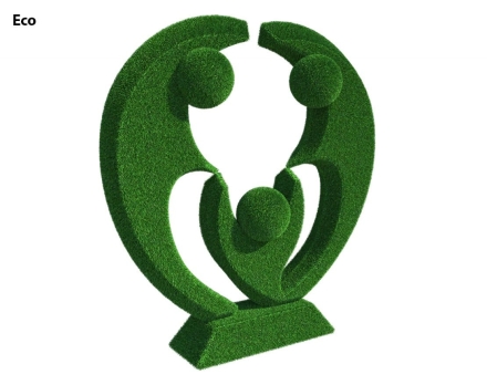 Топиари стела Семья, в кругу своих - газон Deluxe Green, фото 6