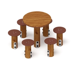 Столик взрослый (лиственница темный) МФ 32.01.05-Л.И1.01, фото 1