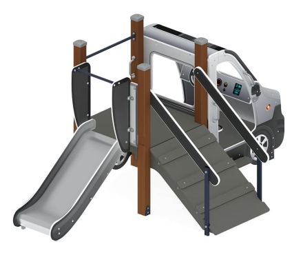 Машинка (серый) тип 4 - ДИК 1.03.1.04-02 - Игровой комплекс H=750, фото 3