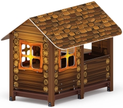 Домик с часами (Коричневый) - МФ 10.01.09-02, фото 3