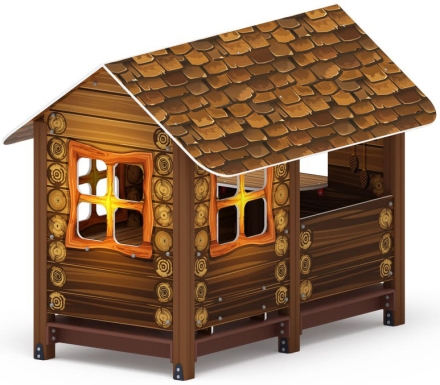 Домик с часами (Коричневый) - МФ 10.01.09-02, фото 3