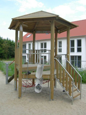 Детская площадка для игр с песком и горкой из нержавейки (малая), фото 2