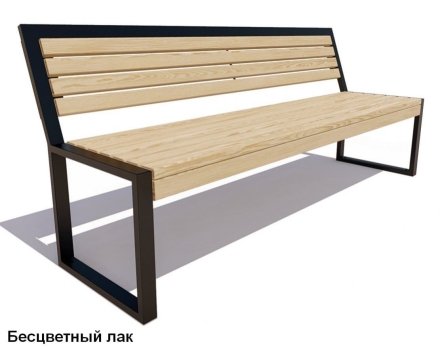 Скамейка парковая Вокзал, Сосна 0,6 м, фото 1