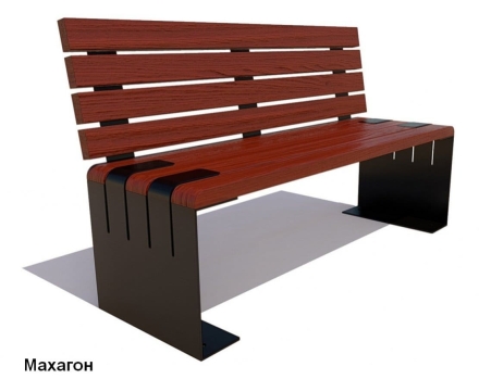 Скамейка уличная «Симферополь» без подлокотников, Сосна 1,8 м, фото 2