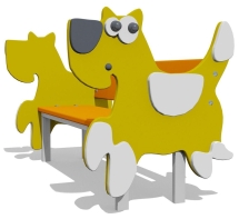 Скамейка детская Собака ВСТ 1290 для игровой площадки Скамейка детская Собака ВСТ 1290 для игровой площадки