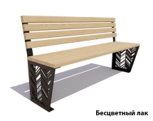 Парковая скамейка Гарнизон, Лиственница (без подлокотников) 0,6 м