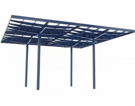 Теневой навес Руф 3, с цветным поликарбонатом, высота 3,0 м, фото 4