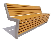 Парковая скамейка Техно, Сосна (брус 30х60) 0,6 м Парковая скамейка Техно, Сосна (брус 30х60) 0,6 м