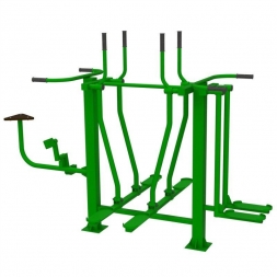 Уличный тренажер &quot;Лыжники + Велосипед + Разведение&quot;, фото 3