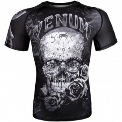 Рашгард Venum Santa Muerte 3.0 Black/White S/S, фото 1