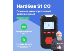 Газоанализатор портативный одноканальный HardGas S1 (CO) с поверкой HP010001 HP010001-СП, фото 2