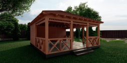 Квадратная беседка ЕЛЬНИК, фото 1 Квадратная беседка ЕЛЬНИК, фото 1