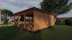 Квадратная беседка ЕЛЬНИК, фото 2 Квадратная беседка ЕЛЬНИК, фото 2