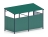 Навес контейнерной площадки для мусора (зеленый) (2 секции) МФ 55.02.03-01