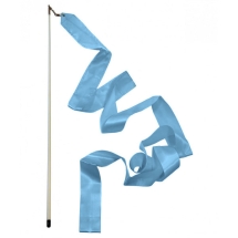 Лента гимнастическая 4м с палочкой цвет голубой Лента гимнастическая 4м с палочкой цвет голубой