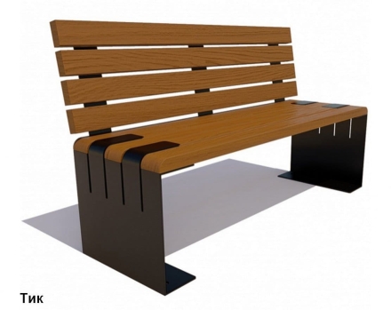 Скамейка уличная «Симферополь» без подлокотников, Сосна 2 м, фото 5