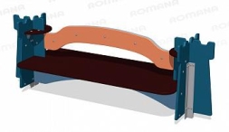 Скамейка Romana 115.72.00 со спинкой двусторонняя для улицы, фото 2