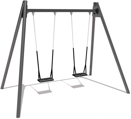 Качели 04056 металлические двойные для детской площадки, фото 1