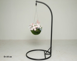 Топиари подвесное кашпо Нино, d = 65 см - газон Deluxe, фото 3