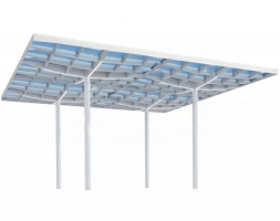 Теневой навес Руф 3, с цветным поликарбонатом, высота 2,5 м, фото 3