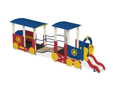 Игровой комплекс Паровоз с вагончиком ИО-01.1, фото 1