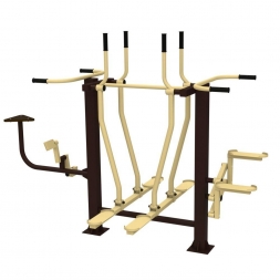 Уличный тренажер &quot; Лыжники + Велосипед + Степпер&quot;, фото 1