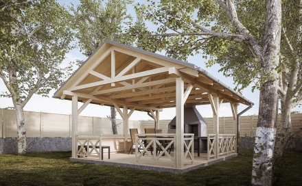 Прямоугольная беседка Акцент, фото 1