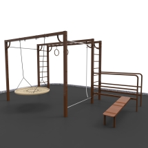 W-1.7.13 Спортивная площадка с качелями Гнездо W-1.7.13 Спортивная площадка с качелями Гнездо