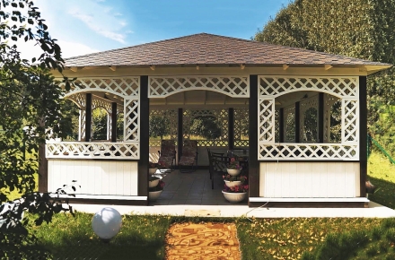 Квадратная беседка БОЛЬШАЯ АЗИЯ, фото 9